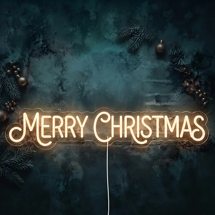Merry Christmas Neon LED Schild – USB, dimmbar | Weihnachtsdeko