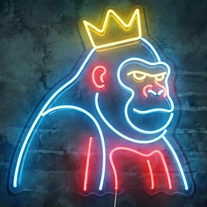 THE BOSS Neon LED Schild – Dimmbar mit Fernbedienung | Gaming & Männerhöhle Deko