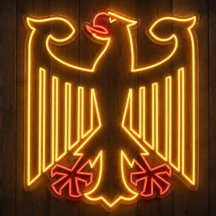 Deutscher Adler XXL Set Neon LED Schild – 2 Designs, dimmbar | Deutschland Wanddeko