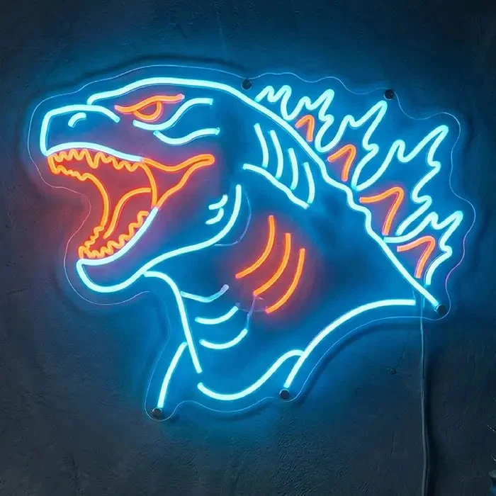 Godzilla „Ungebändigte Kraft“ Neon LED Schild – Dimmbar mit Fernbedienung | Japan Anime Deko