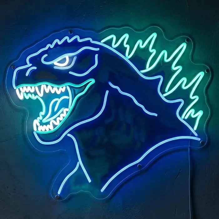 Godzilla „Der dunkle Lord“ Neon LED Schild – Dimmbar mit Fernbedienung | Japan Anime Deko