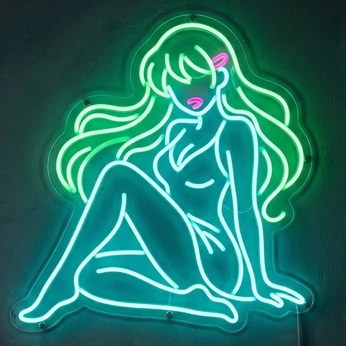 Lola Miaukuza Neon LED Schild – Dimmbar mit Fernbedienung | Japan Anime Deko