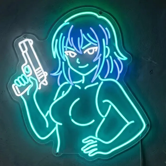 Minisako Bang Miaukuza Neon LED Schild – Dimmbar mit Fernbedienung | Japan Anime Deko