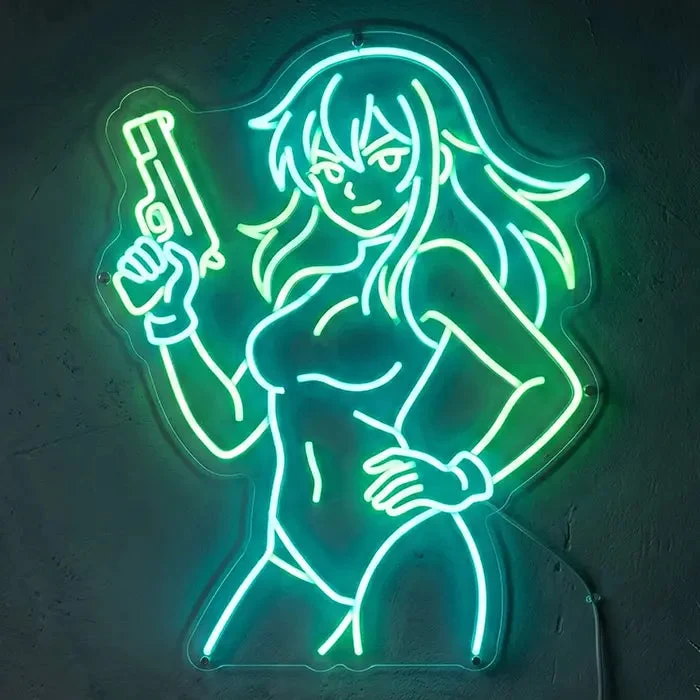 Jissika Suka Miaukuza Neon LED Schild – Dimmbar mit Fernbedienung | Japan Anime Deko