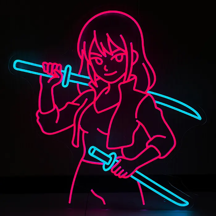 Sekira V Miaukuza Neon LED Schild – Dimmbar mit Fernbedienung | Japan Anime Deko