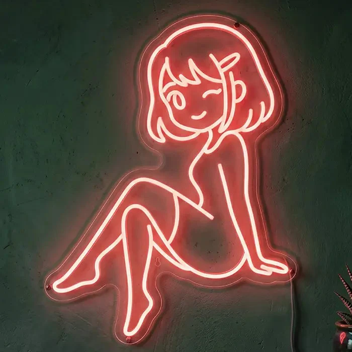 Cindy Bunny Neon LED Schild – Dimmbar mit Fernbedienung | Pin-Up Bunny Deko