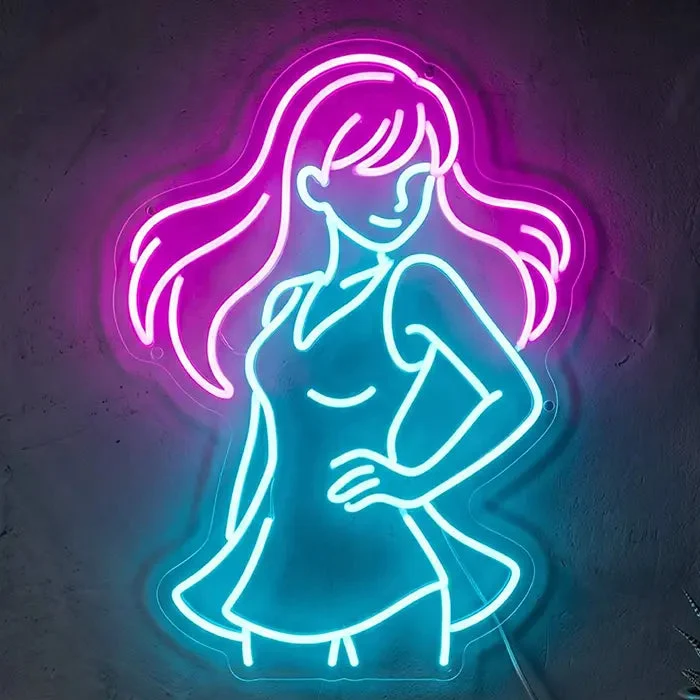 Vivian Bunny Neon LED Schild – Dimmbar mit Fernbedienung | Pin-Up Bunny Deko