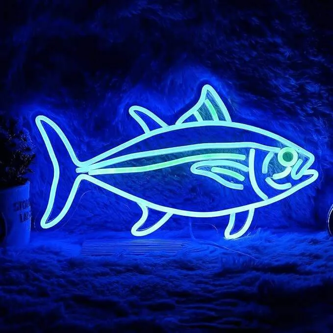 Tunfisch Neon LED Schild – USB, dimmbar | Sushi Restaurant Deko