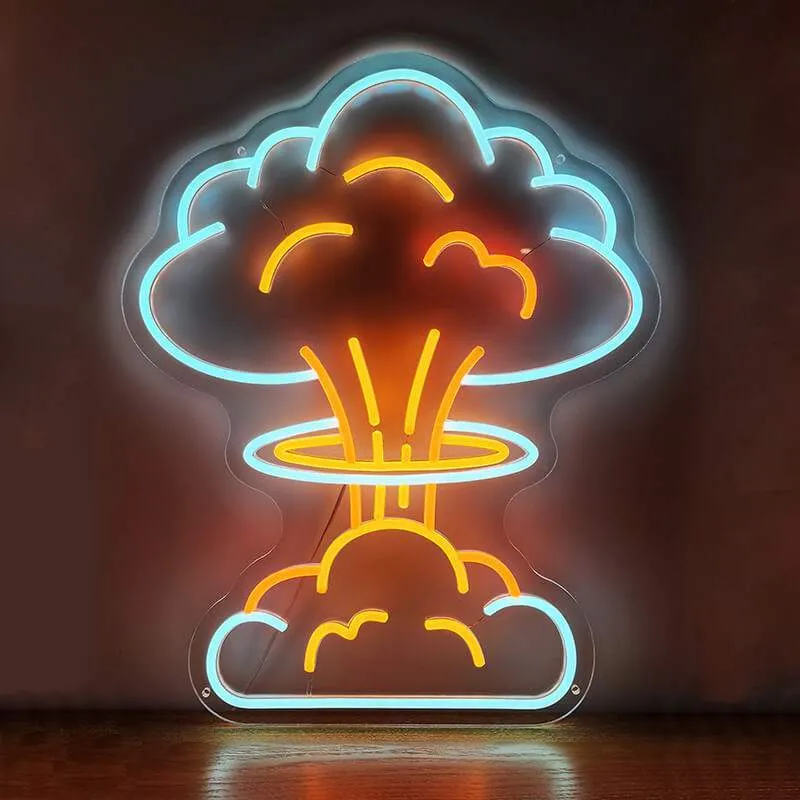 Atompilz Wolke Neon LED Schild – USB, dimmbar | Statement Wanddeko
