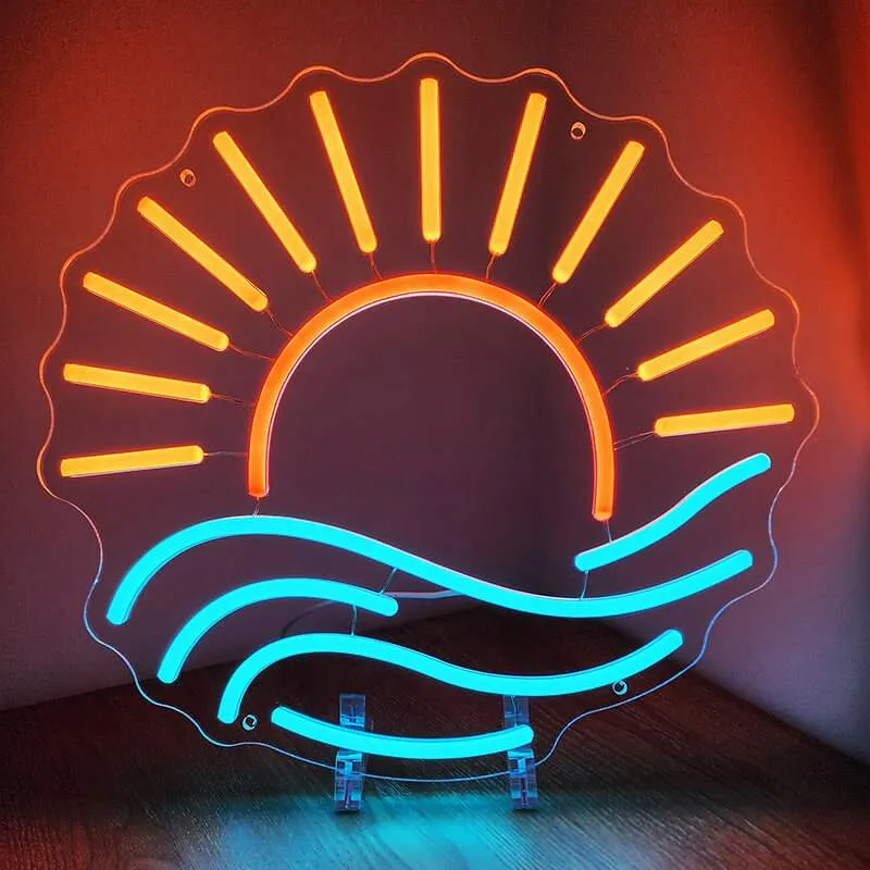 Sonnenuntergang Neon LED Schild – USB, dimmbar | Natur Wanddeko