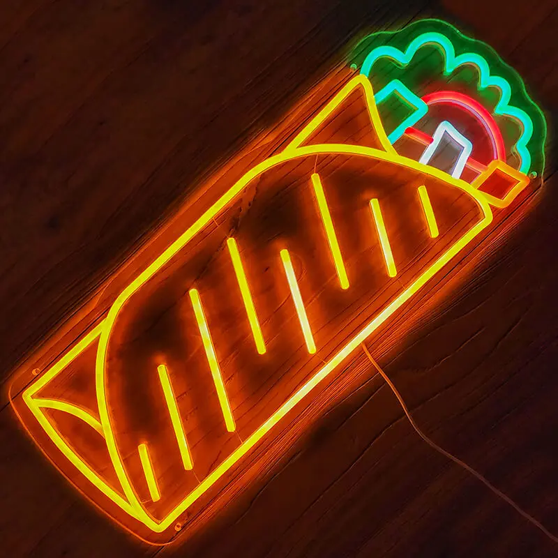 Wrap Neon LED Schild – USB, dimmbar | Imbiss Beleuchtung