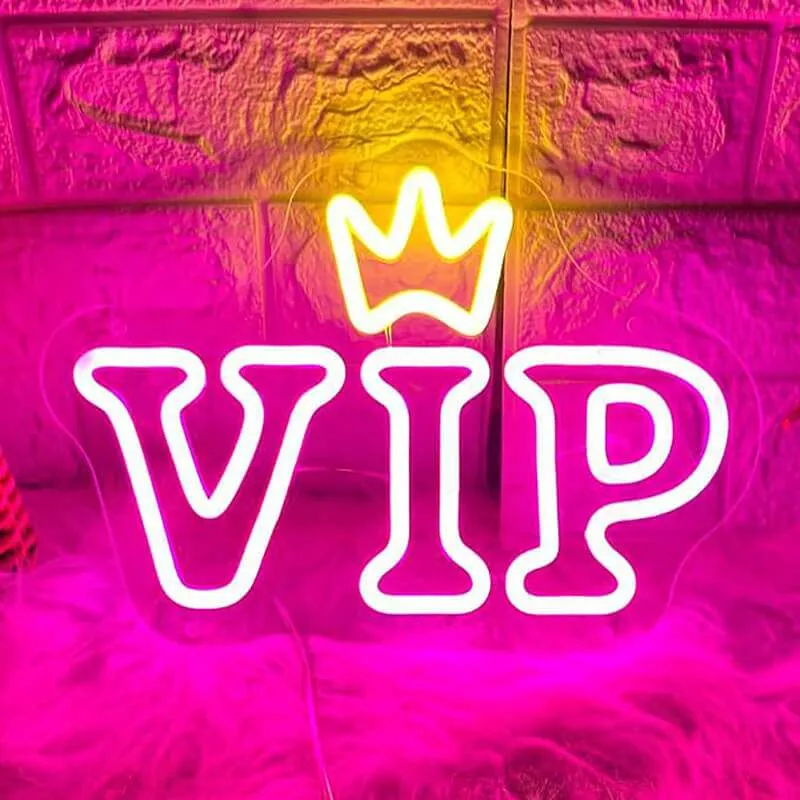VIP Girl Neon LED Schild – USB, dimmbar | Mädchenzimmer Glamour Deko