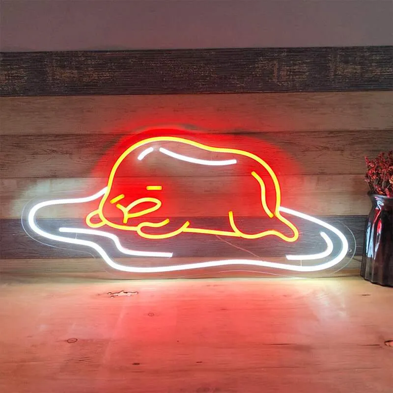 Faules Ei Neon LED Schild – USB, dimmbar | Humor Wanddeko