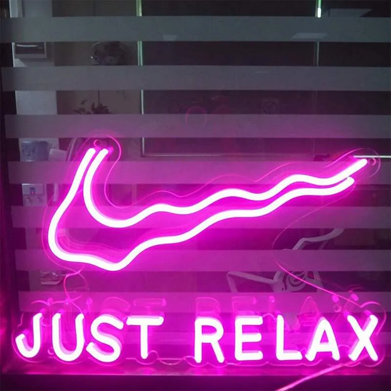 Just Relax XL Neon LED Schild – Dimmbar mit Fernbedienung | Wohnzimmer Wanddeko