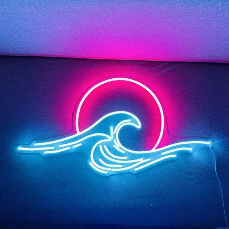 Japanisches Meer Neon LED Schild – USB, dimmbar | Japan Wanddeko