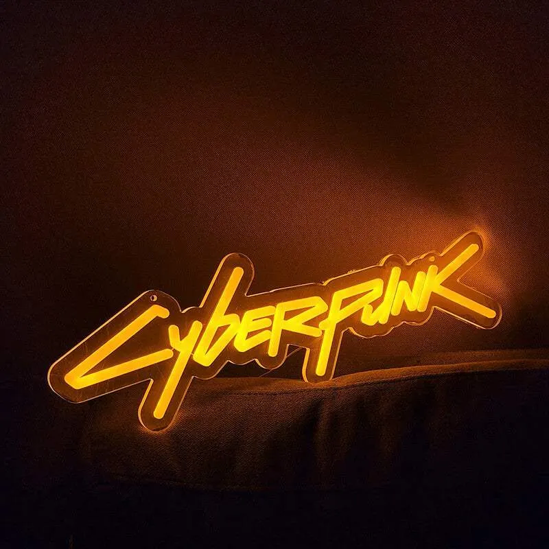 Cyberpunk Neon LED Schild – USB, dimmbar | Gamer Setup Wanddeko