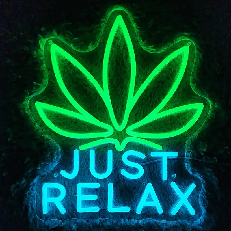 Just Relax Neon LED Schild – USB, dimmbar | Wohnzimmer Wanddeko
