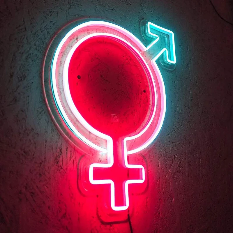 Mann & Frau Neon LED Schild – USB, dimmbar | Restaurant WC Beleuchtung