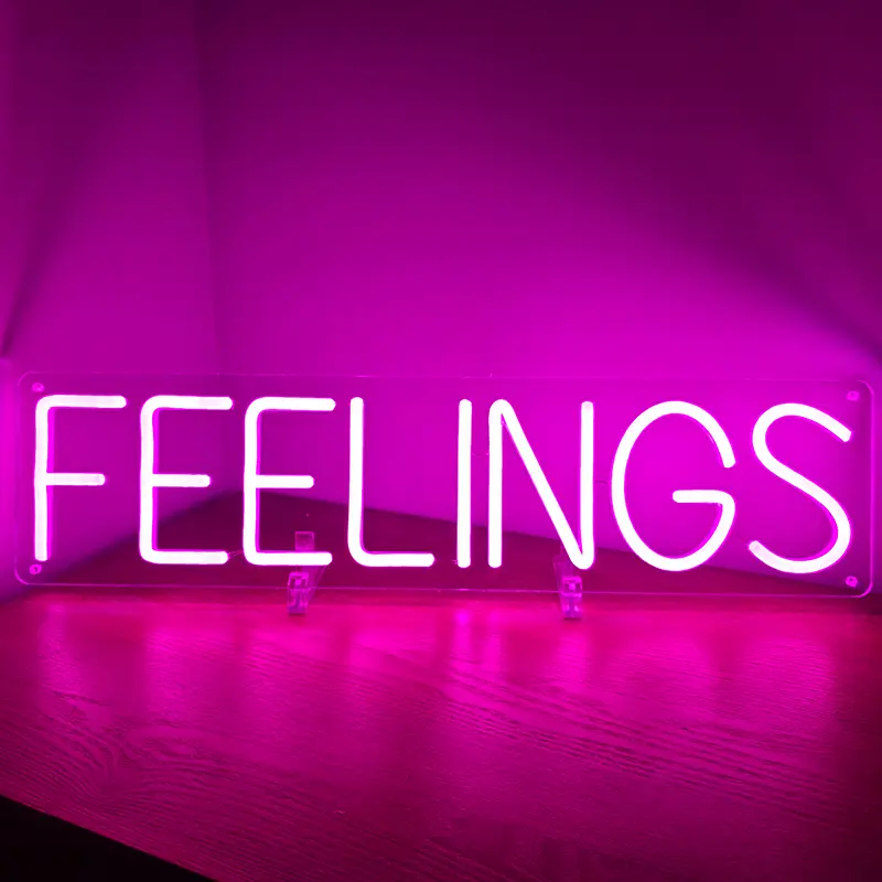 Feelings Neon LED Schild – USB, dimmbar | Schlafzimmer Wanddeko