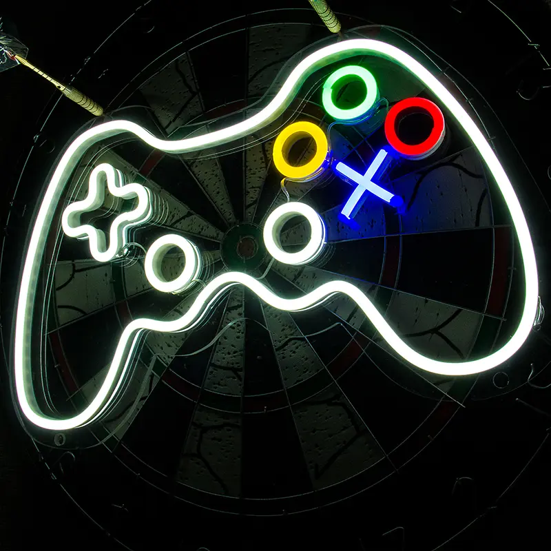 Gaming Controller Neon LED Schild – USB, dimmbar | Gamer Setup Beleuchtung