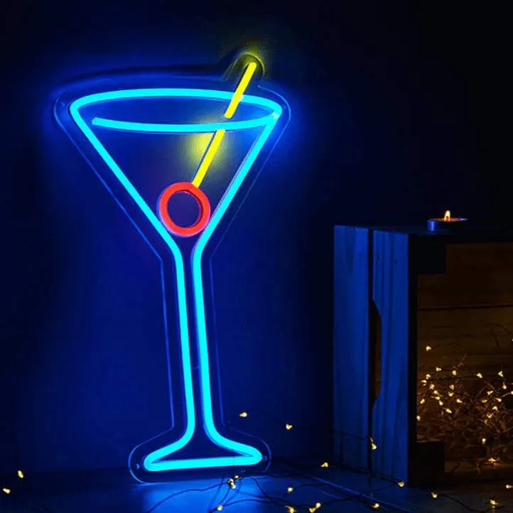 Cocktail Neon LED Schild – USB, dimmbar | Cocktailbar Deko