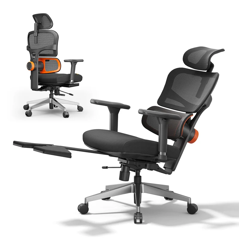 NT002 Ergonomic Home Office Chair with Auto-Following Lumbar Support & Footrest