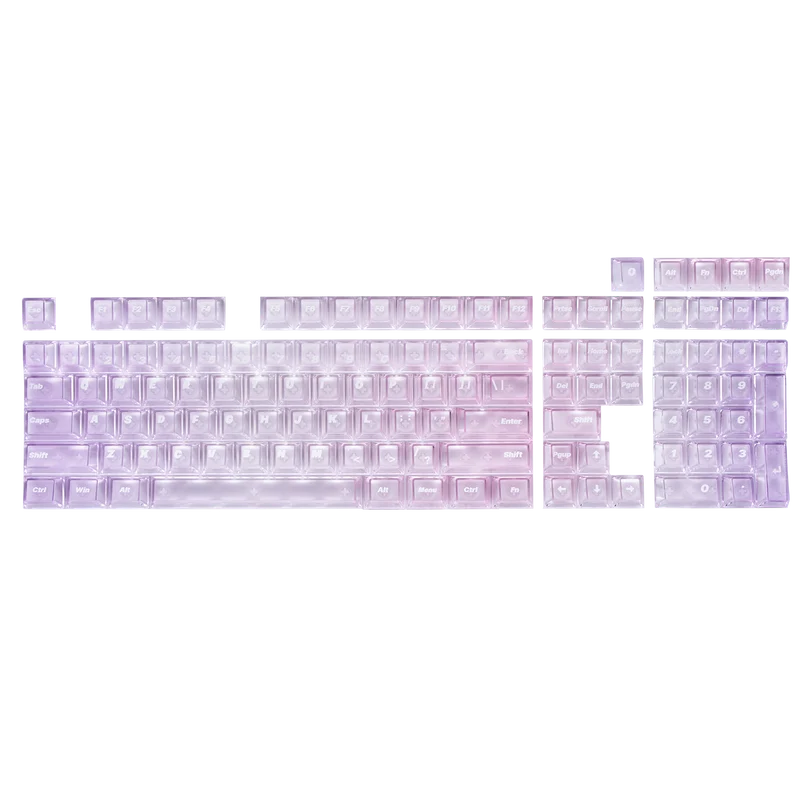 Aurora Purple-Pink Gradient Keycap Set - 115 Keys