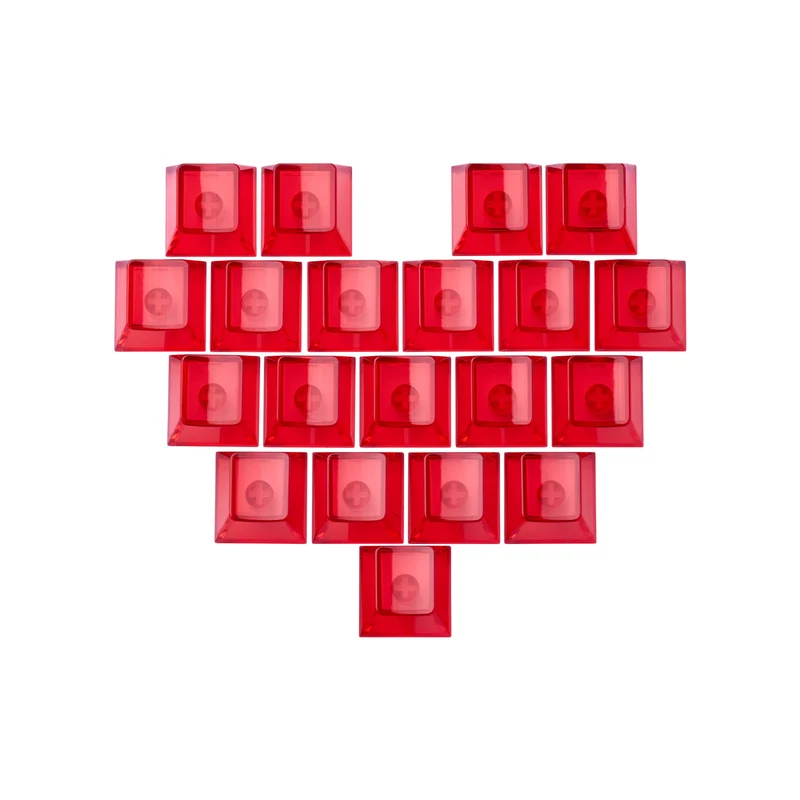 ATK Translucent Heart Keycaps