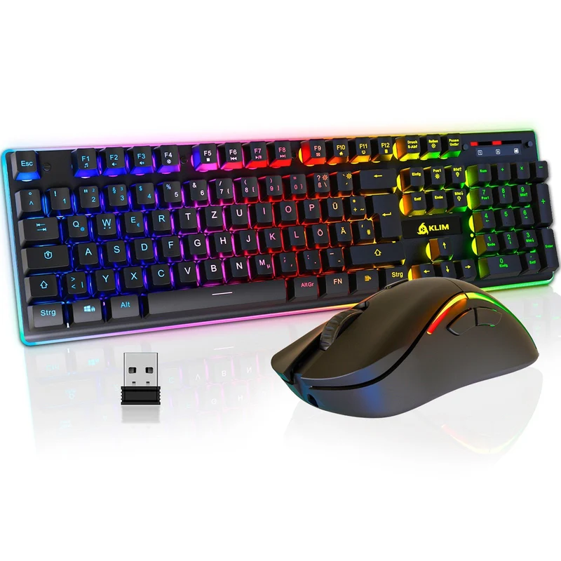 KLIM Thunder Wireless Gaming Keyboard and Mouse Combo
