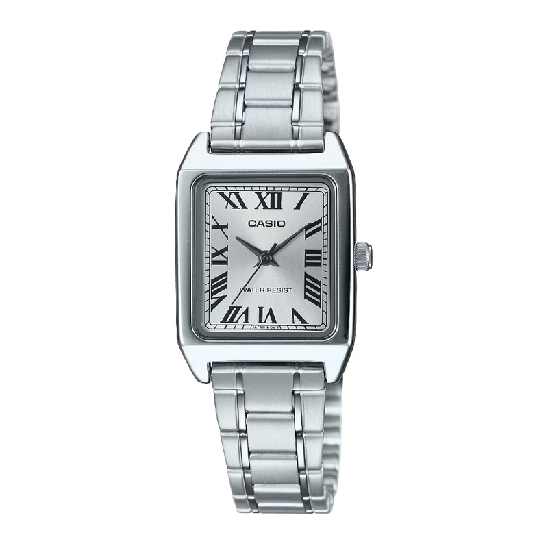 Casio Reloj Análogo para Mujer de Acero Inoxidable, LTP-V007D-7B