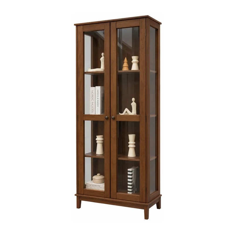 Finestra Vitrina de Madera con 2 Puertas y 3 Estantes