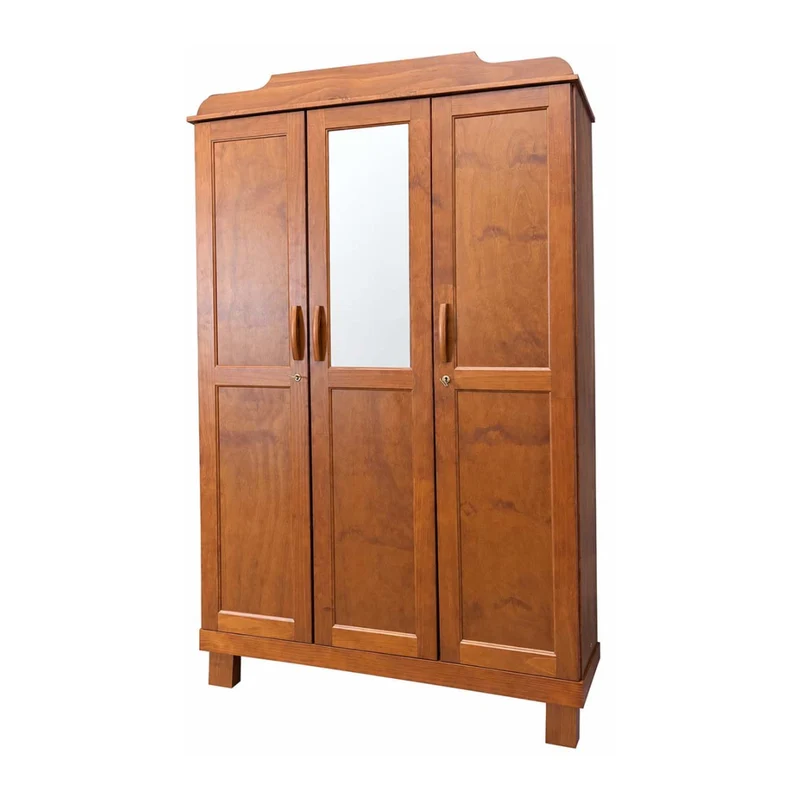 Finestra Ropero de Madera con 3 Puertas y Espejo