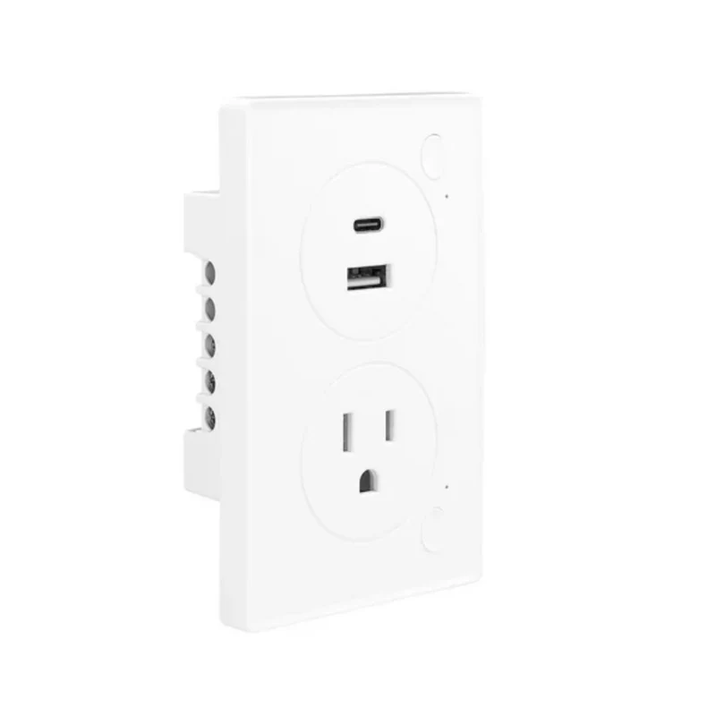 Vta+ Tomacorriente Inteligente 1 Toma + 1 USB-A + 1 USB-C para Pared, VTA-84521