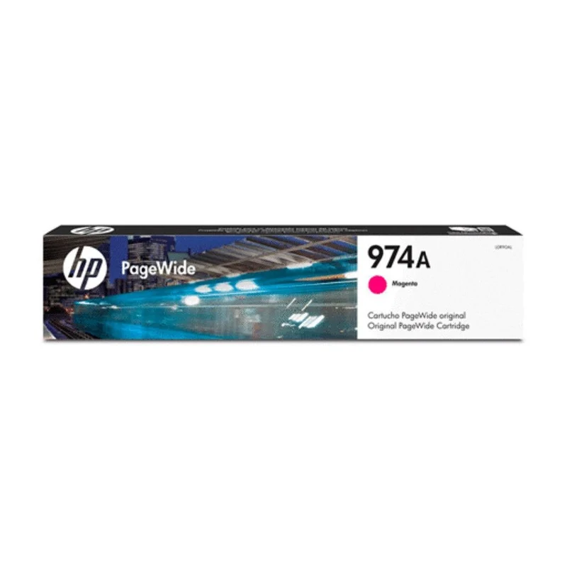 HP Cartucho de Tinta Original PageWide Magenta 974A (L0R90AL)