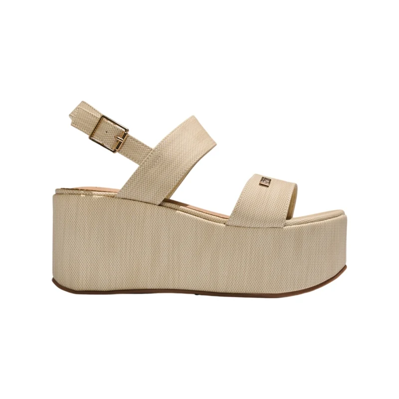 Promise Sandalias de Plataforma Alegre Jute Crema, para Mujer