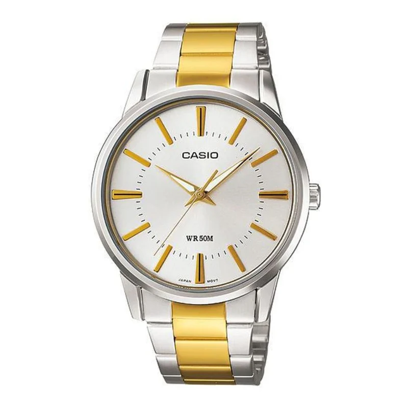 Casio Reloj Análogo para Hombre Acero Inoxidable, MTP-1303