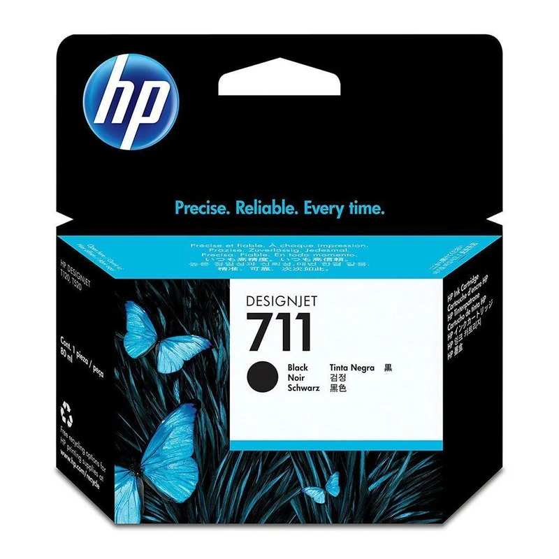 HP Cartucho de Tinta Original Negro 711 (CZ129A)