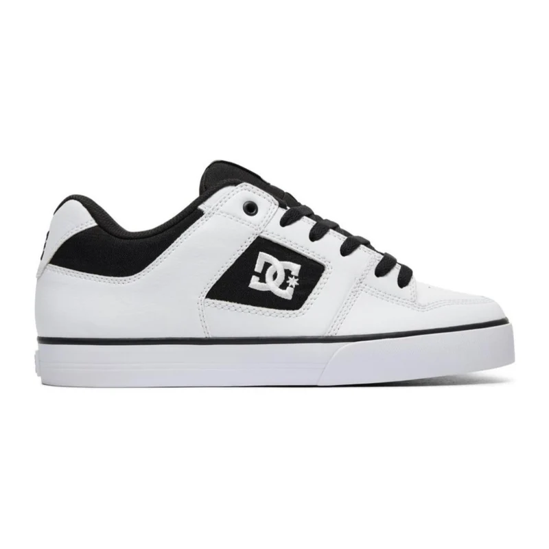 DC Shoes Tenis Pure Blanco/Negro, para Hombre
