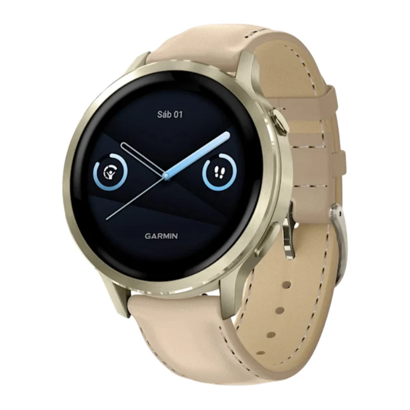Garmin Smartwatch Venu 4 con Correa de Cuero y Correa de Silicona, 41 mm