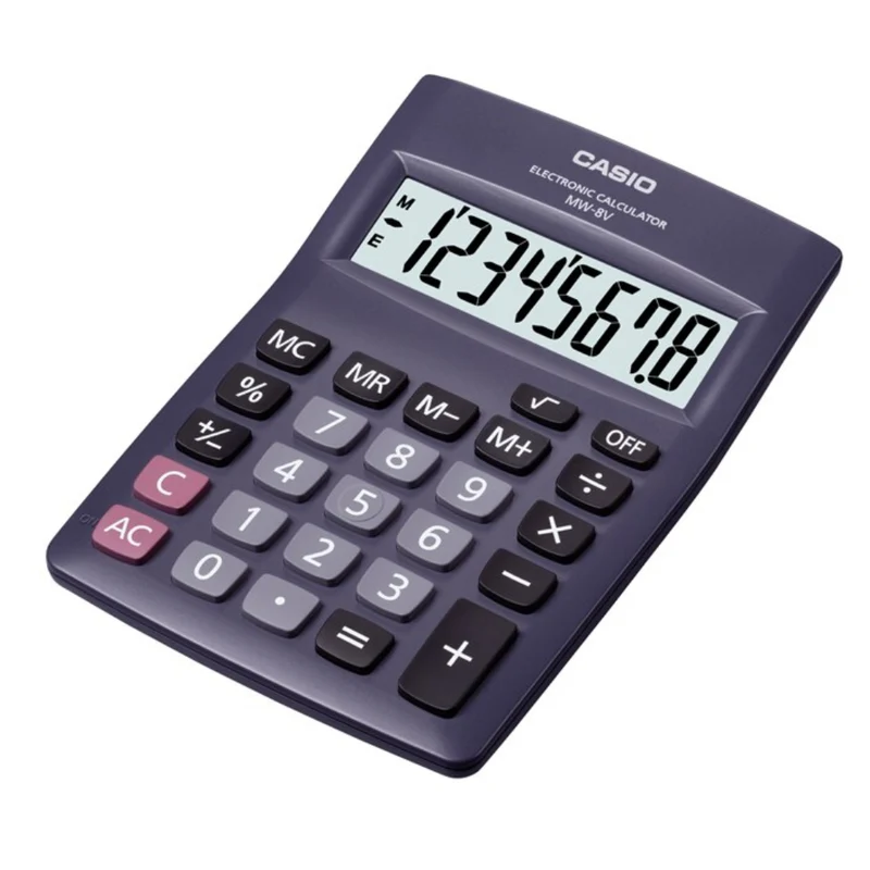 Casio Calculadora de Escritorio, MW-8V