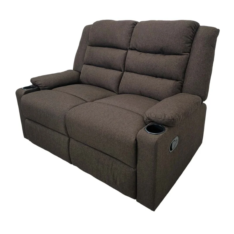 Tokoa Sofá Doble Reclinable Tela de Lino 129x99x72cm (SA-4364)
