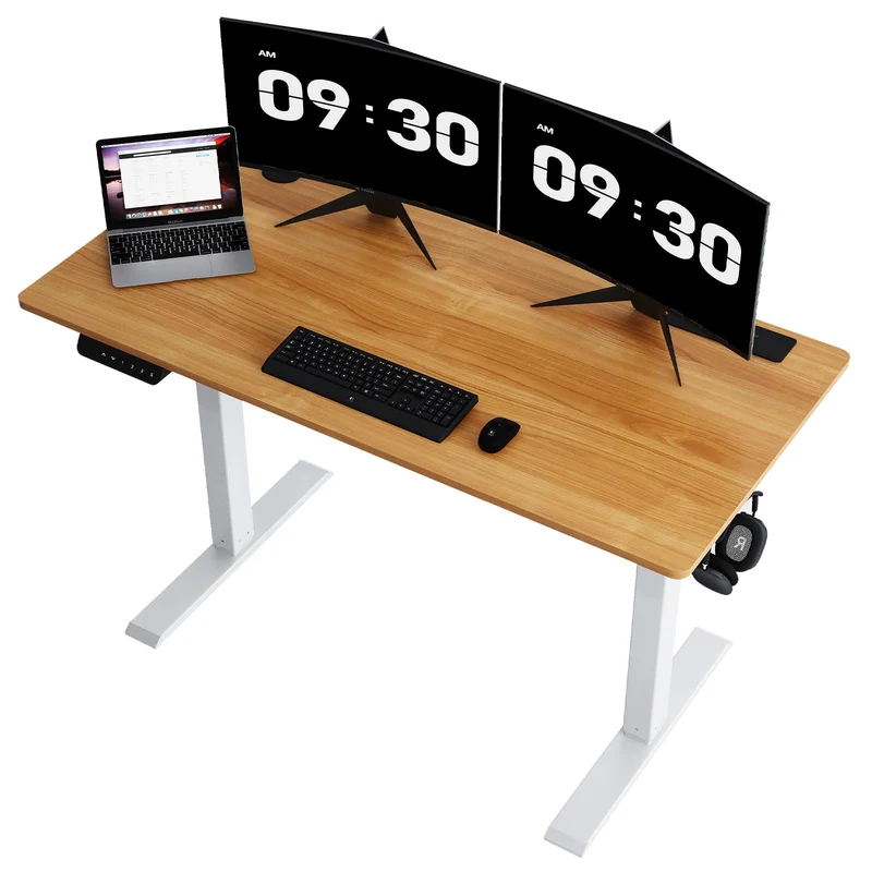 Elektrisch Verstellbarer Computertisch Holz DTS110