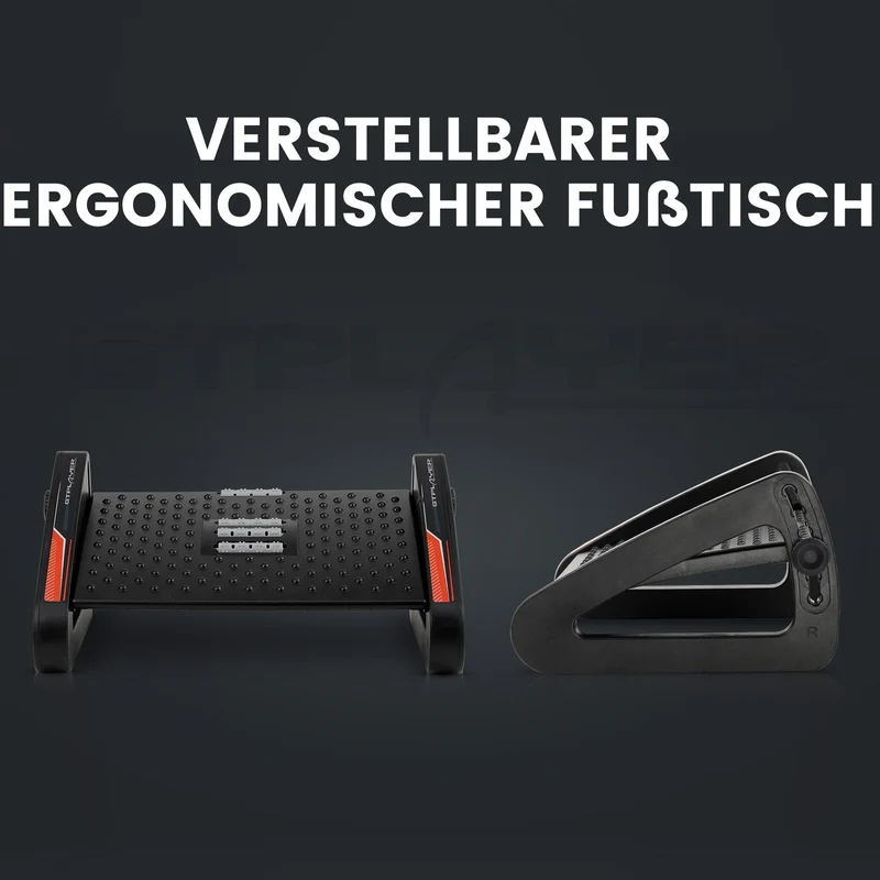 Verstellbare, ergonomische Fußstütze unter dem Tisch