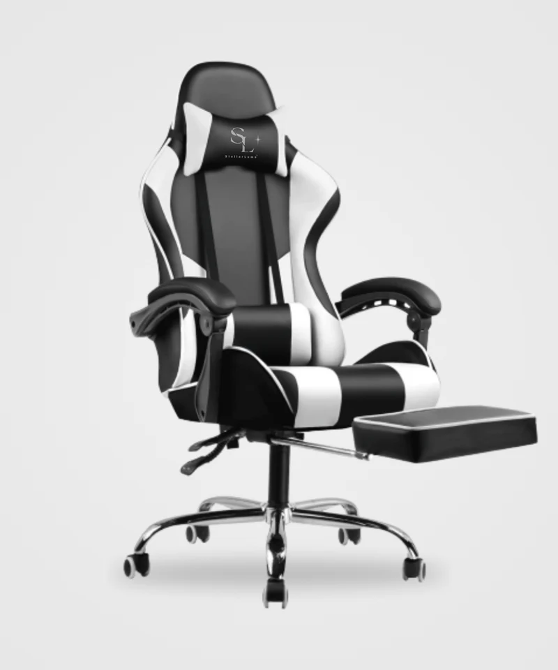 StellarLuma Gaming Chair Relaxed Black n White