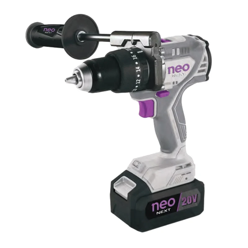 Neo Taladro Percutor Atornillador Inalámbrico 1/2" 4Ah 140Nm, TP-1213-140/20-k2