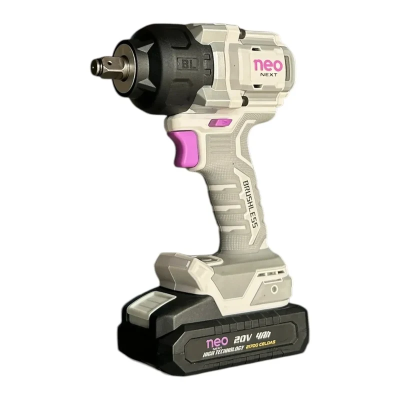 Neo Next Pistola de Impacto Inalámbrica 20V 4Ah 1100Nm, LI121000/20k2-4