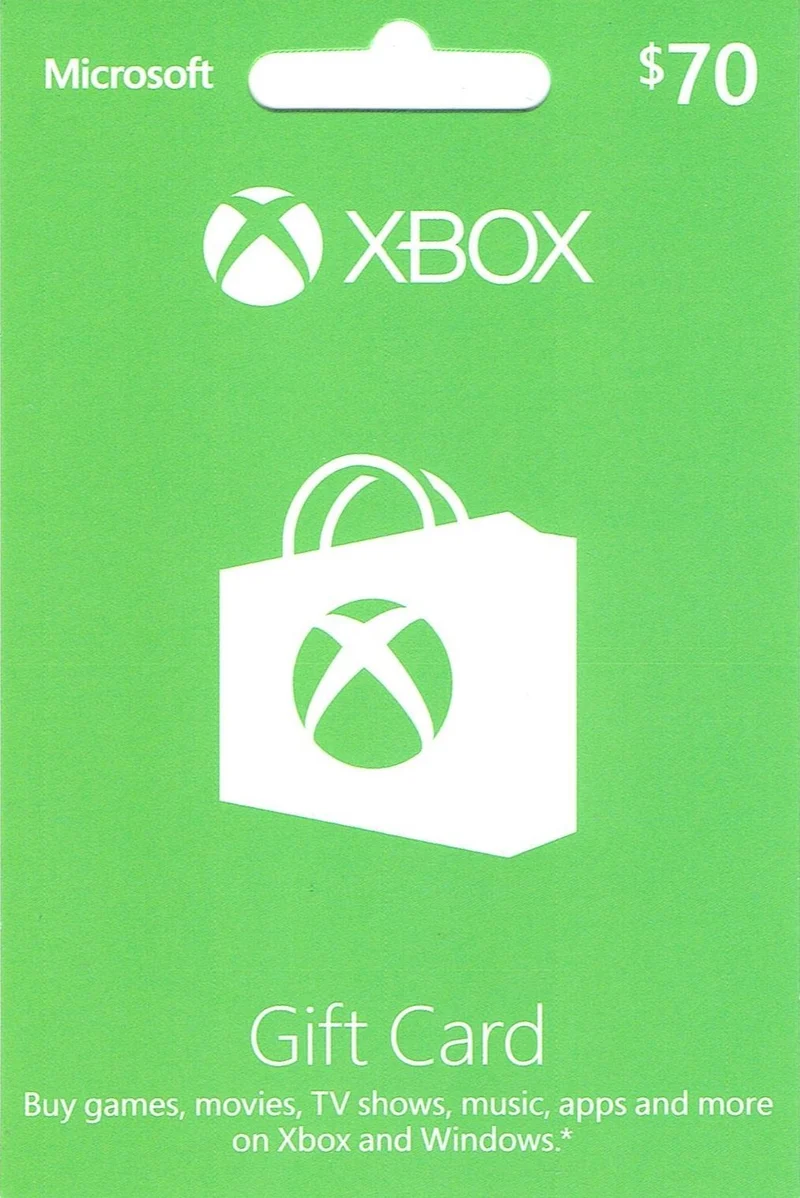 XBOX Live $70 Gift Card
