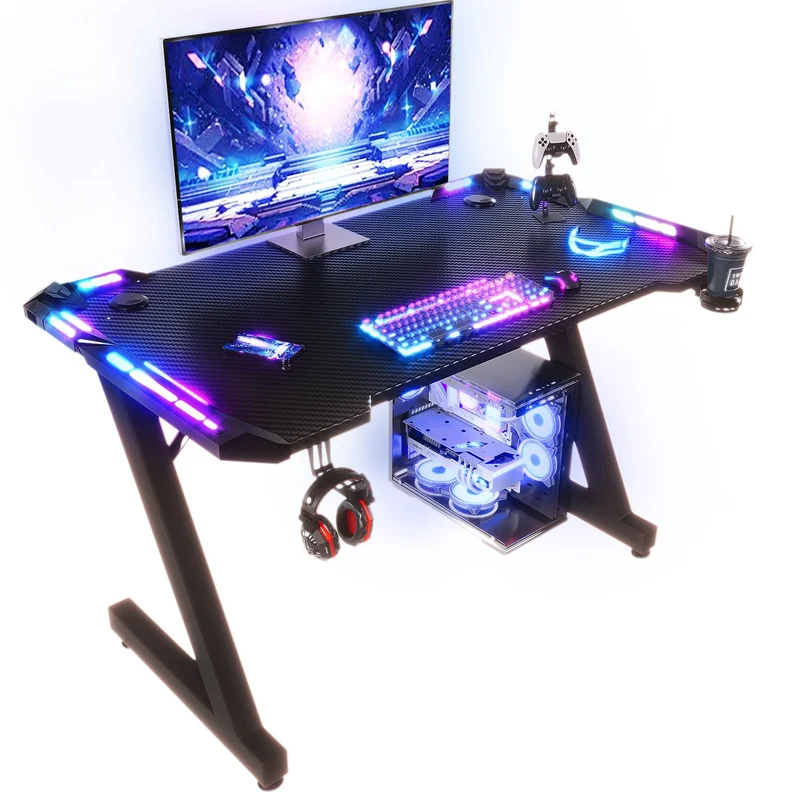 RGB-Gamingtisch mit Z-Gestell