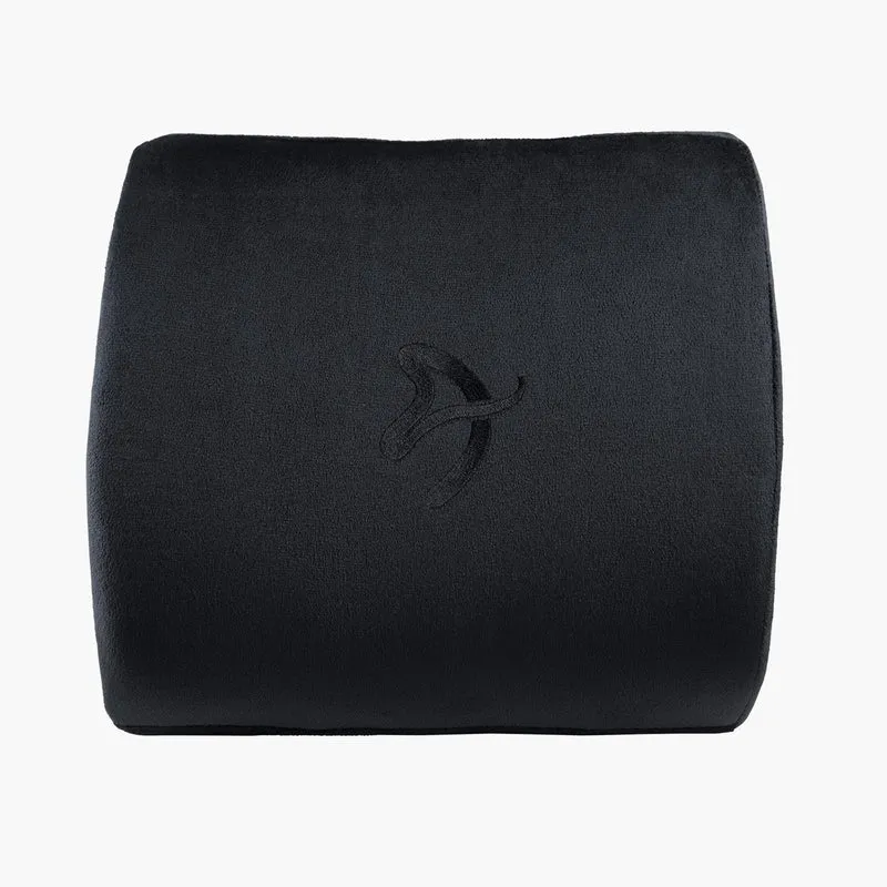 Lumbar Support Pillow Velvet Black