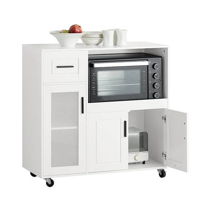 Küchenwagen | Sideboard auf Rollen | Küchenschrank| Rollwagen | Weiss FSB78-W